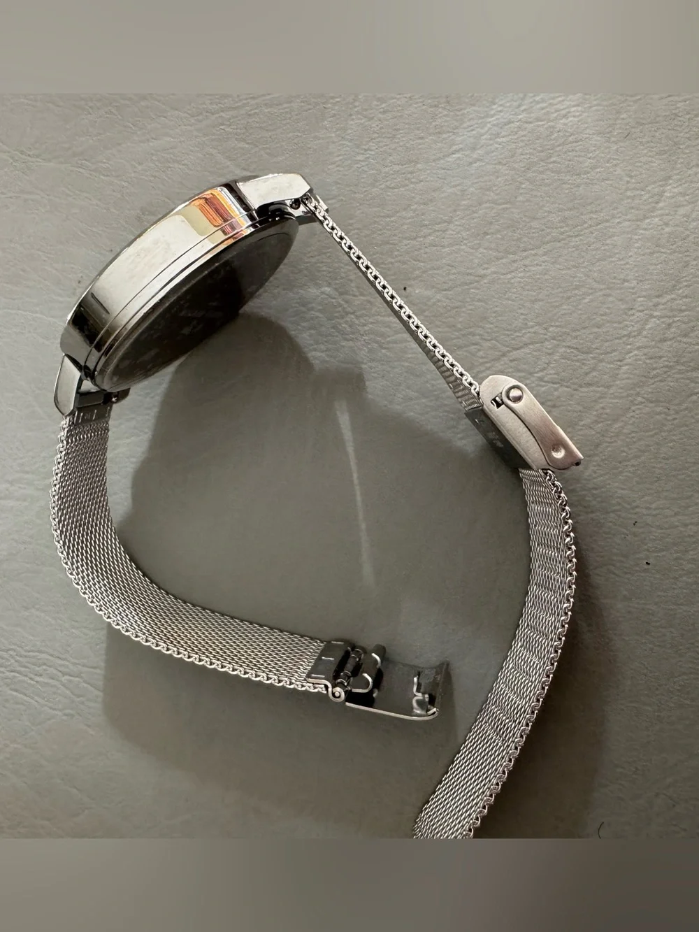 Olivia Burton Stainless Steel Mesh Watch & Rose Gold Bracelet Set